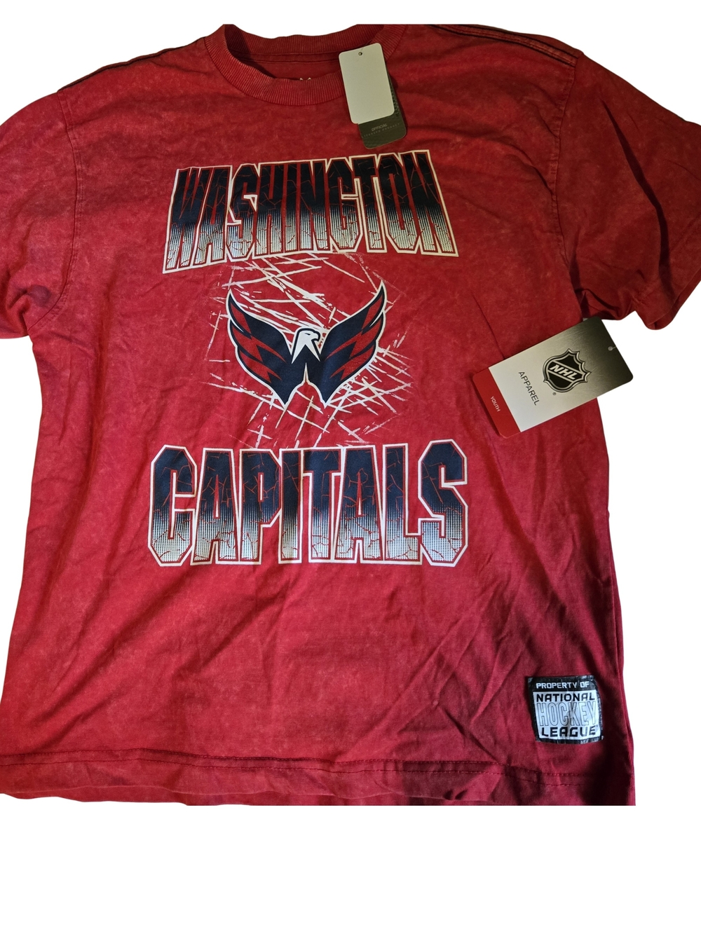 NHL Boys' Washington Capitals Red 'Time To Shine' LARGE T-Shirt 14-16 L